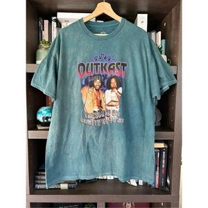 🐿️ NWOT Outkast Mineral Wash Green Short Sleeve Graphic Tee Unisex XL